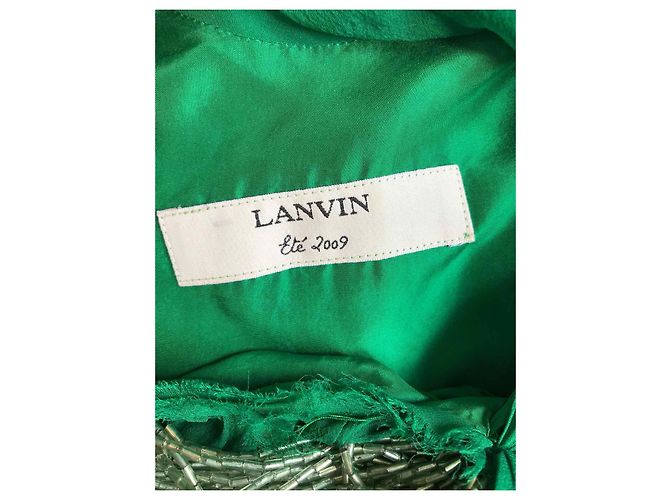 LANVIN Kleider T.FR 36 Seide Grün - Ansicht 4