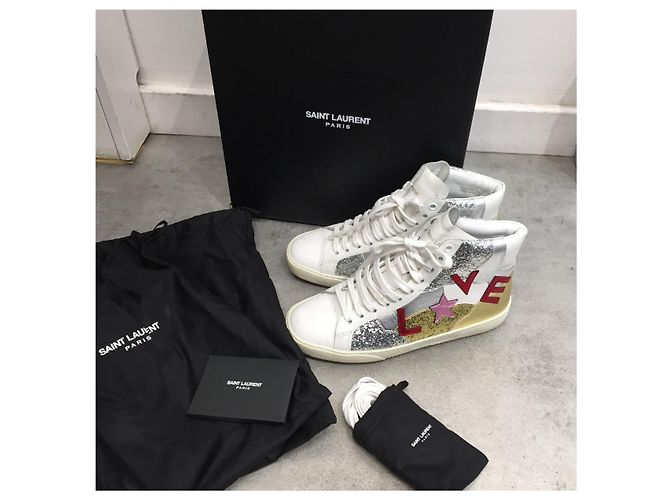 Sneakers SAINT LAURENT T.EU 35.5 Pelle Multicolore - vista 7