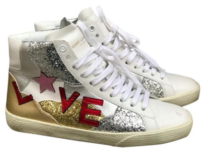 Sneakers SAINT LAURENT T.EU 35.5 Pelle Multicolore - vista 8