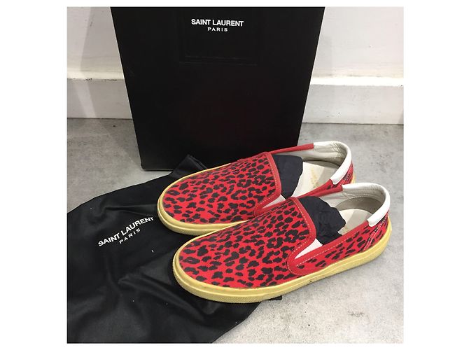 Sneaker SAINT LAURENT T.EU 36 Stoff Rot - Ansicht 4