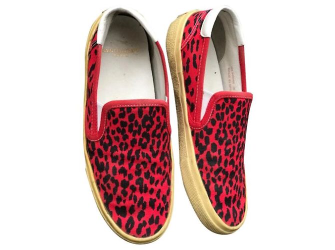 Sneaker SAINT LAURENT T.EU 36 Stoff Rot - Ansicht 7