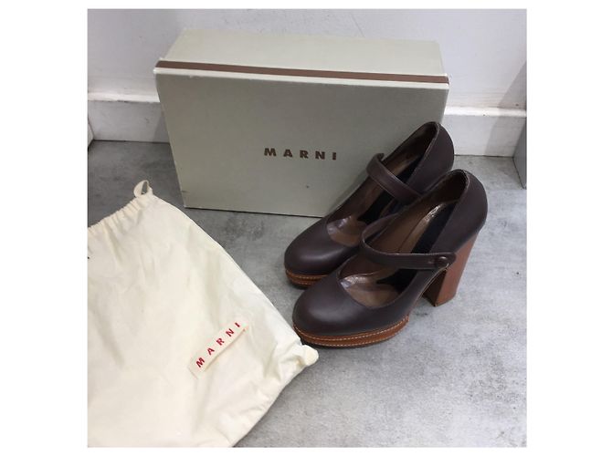 MARNI Tacchi T.EU 36 Pelle Marrone - vista 6