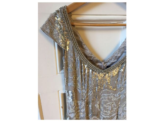 JENNY PACKHAM Kleider T.FR 38 Synthetisch Silber - Ansicht 2