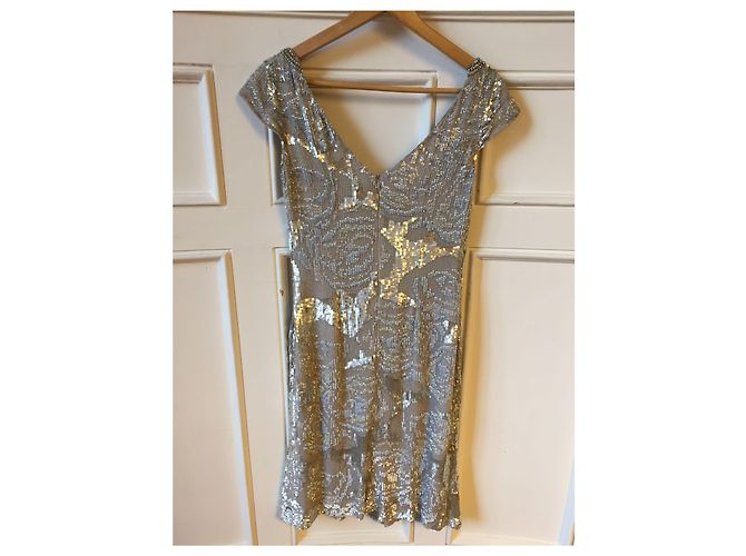 JENNY PACKHAM Kleider T.FR 38 Synthetisch Silber - Ansicht 3