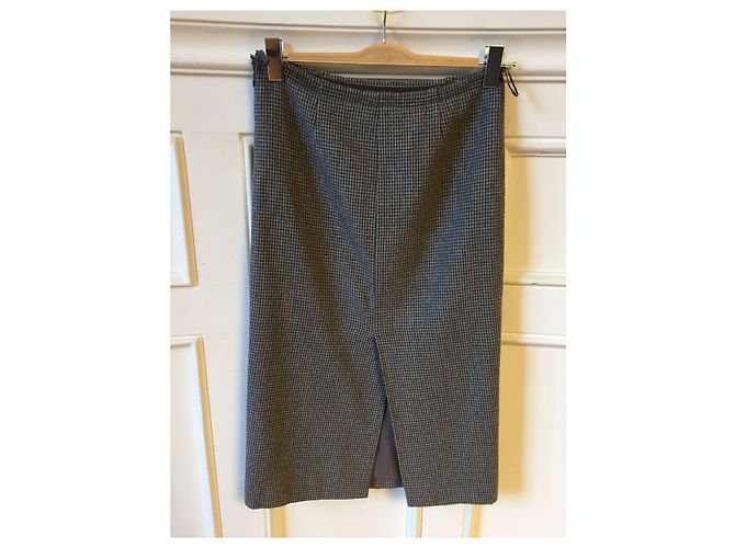 Faldas MIU MIU T.International S Lana Gris - vista 2