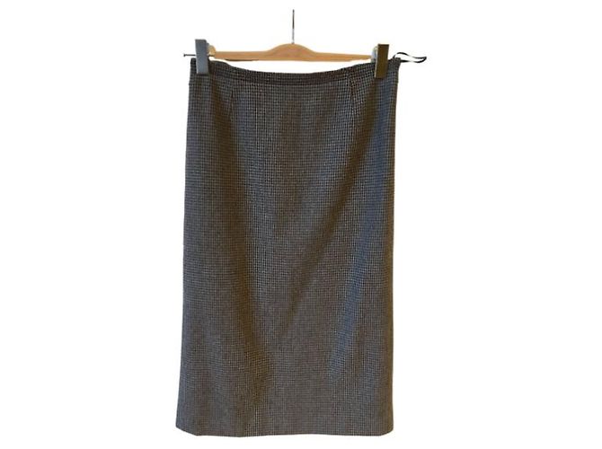 Faldas MIU MIU T.International S Lana Gris - vista 5