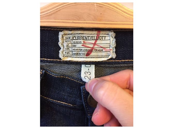 CURRENT ELLIOTT Jeans T.FR 34 Cotone Blu - vista 3