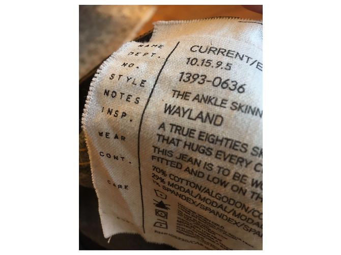 CURRENT ELLIOTT Jeans T.FR 34 Cotone Blu - vista 4