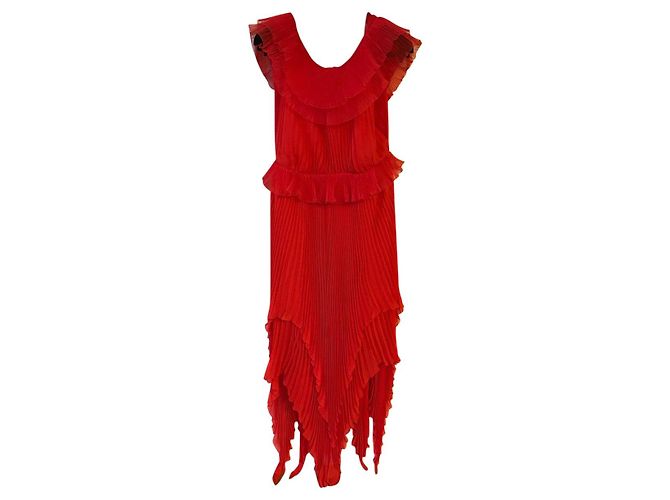GIVENCHY Kleider T.International S Seide Rot - Ansicht 12