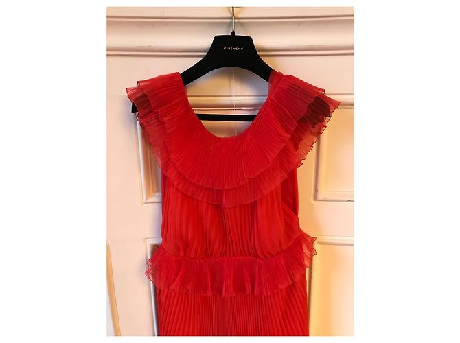 GIVENCHY Kleider T.International S Seide Rot - Ansicht 4