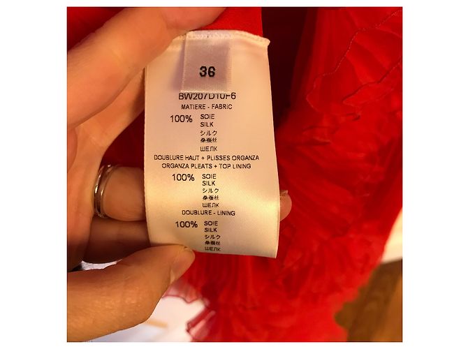 GIVENCHY Kleider T.International S Seide Rot - Ansicht 7