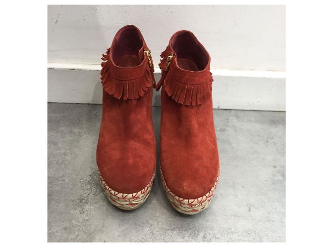 Stivaletti SERGIO ROSSI T.EU 37.5 Camoscio Rosso - vista 3