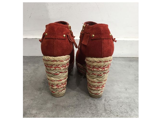 Stivaletti SERGIO ROSSI T.EU 37.5 Camoscio Rosso - vista 4