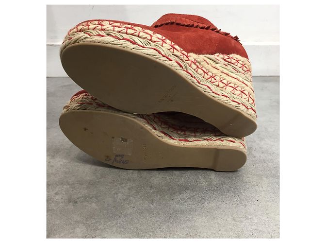 Stivaletti SERGIO ROSSI T.EU 37.5 Camoscio Rosso - vista 5