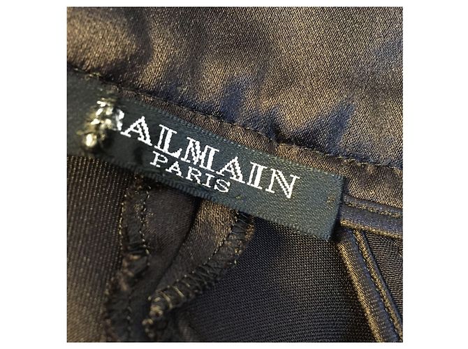 Pantalones BALMAIN T.FR 36 Sintético Negro - vista 4