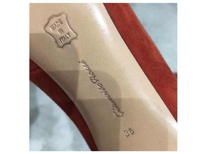 Stivaletti GIANVITO ROSSI T.EU 36 Camoscio Rosso - vista 6