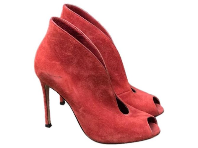 Stivaletti GIANVITO ROSSI T.EU 36 Camoscio Rosso - vista 7