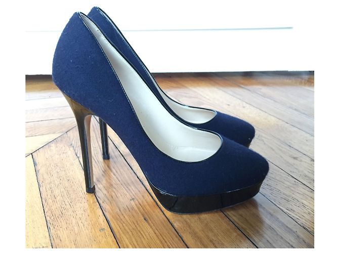 JIMMY CHOO Tacchi T.EU 36.5 Tessuto Blu navy - vista 2
