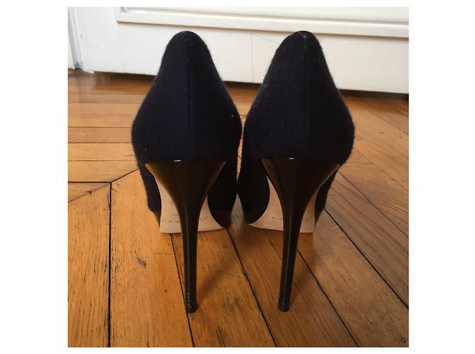 JIMMY CHOO Tacchi T.EU 36.5 Tessuto Blu navy - vista 4