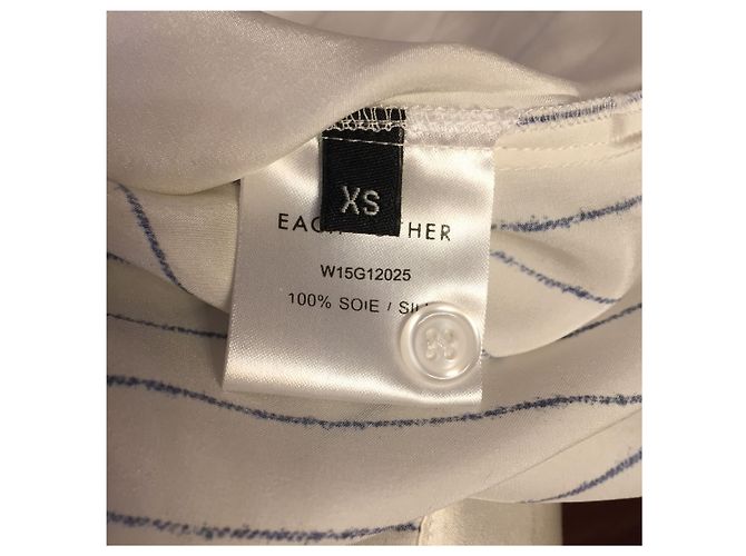 Each X Other CADA X OTRO Vestidos T.International XS Seda Blanco - vista 6