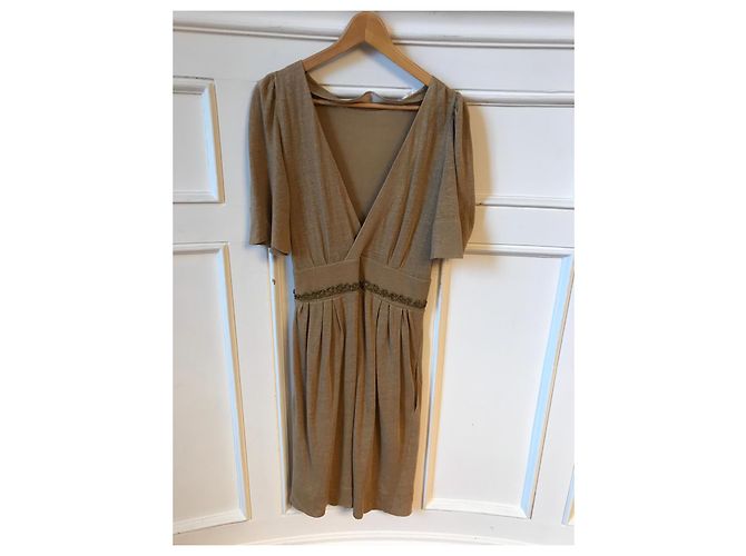 Chloé CHLOE Vestidos T.Internacional S Lino Beige - vista 2