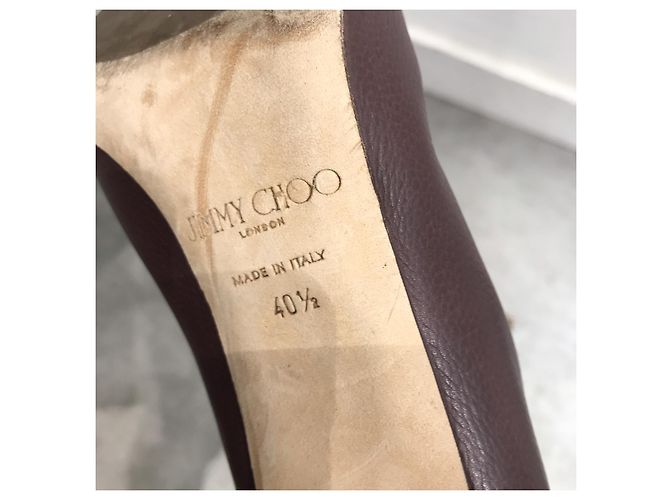 JIMMY CHOO Botas de tobillo T.EU 40.5 Cuero Púrpura - vista 5