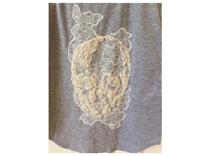ALEXANDER MCQUEEN Tops T.FR 34 Algodón Gris - vista 2