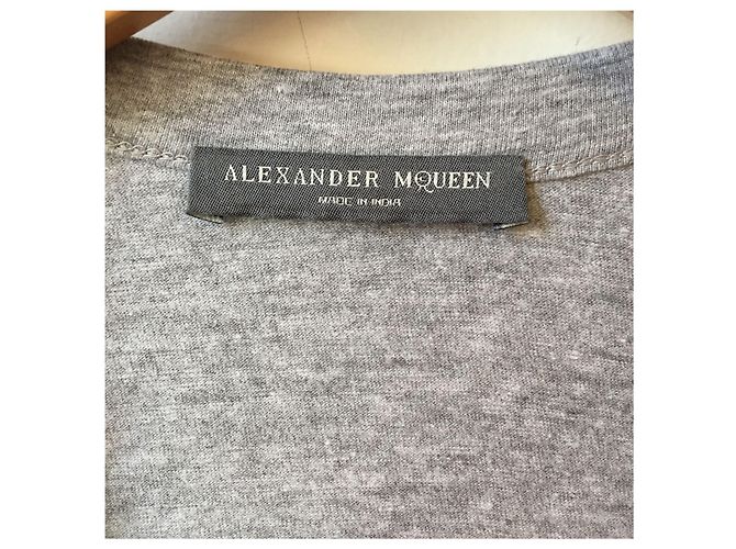 ALEXANDER MCQUEEN Tops T.FR 34 Algodón Gris - vista 4