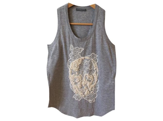ALEXANDER MCQUEEN Tops T.FR 34 Algodón Gris - vista 6
