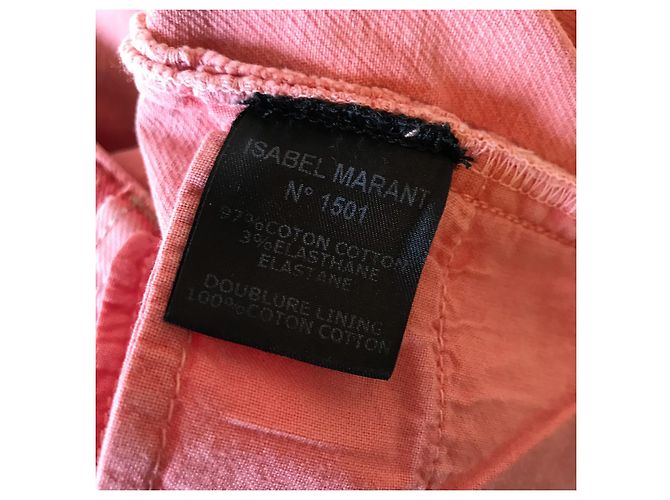 ISABEL MARANT Jeans T.FR 38 Cotone Rosa - vista 4
