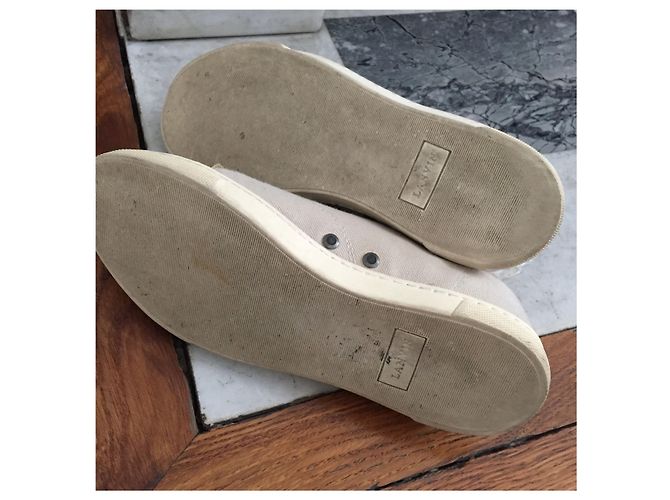 LANVIN Trainers T.EU 35 Cloth Beige - view 4