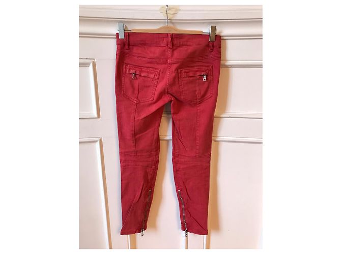 Jeans BALMAIN T.FR 38 Cotone Rosa - vista 2