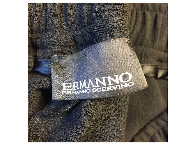 ERMANNO SCERVINO Pantalones T.FR 34 Viscosa Negro - vista 4