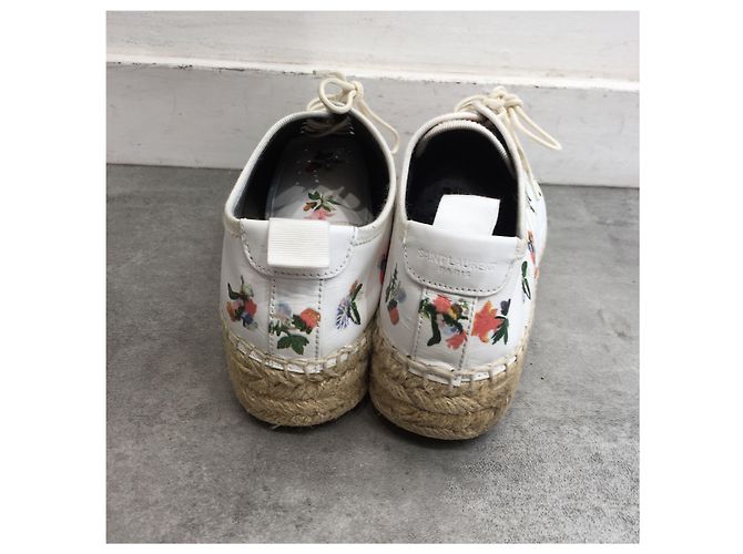 SAINT LAURENT Espadrilles T.EU 36 Pelle Bianco - vista 3