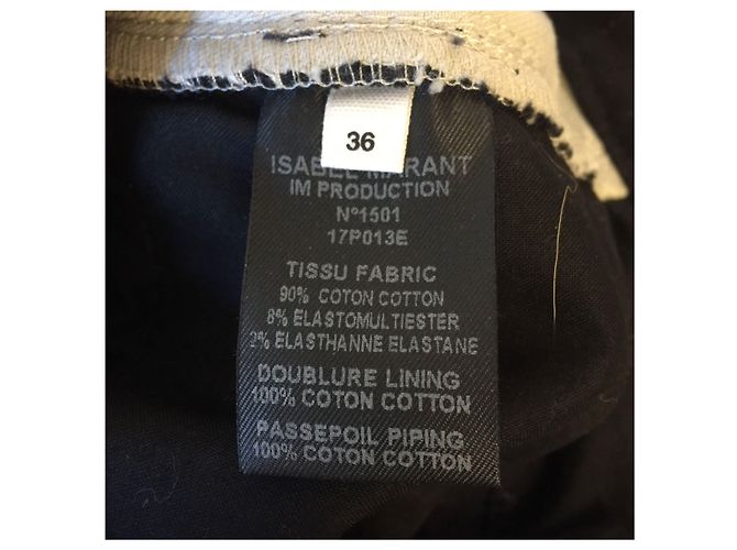 ISABEL MARANT ETOILE Jeans T.FR 36 Algodón Negro - vista 5