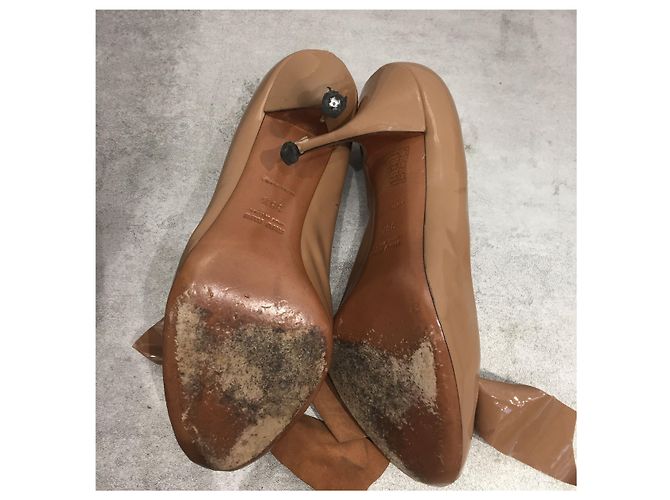 MIU MIU Absätze T.EU 38 Lackleder Beige - Ansicht 4