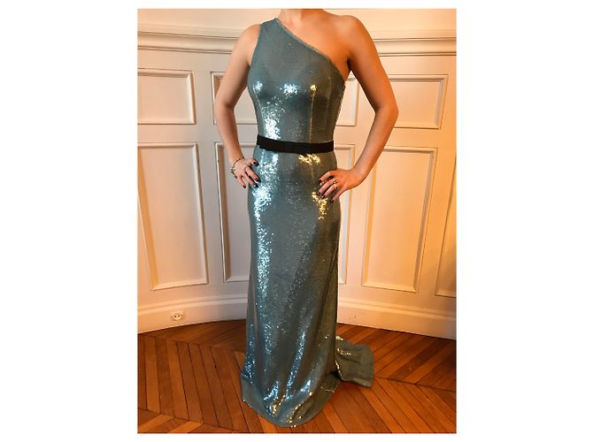 PRADA Kleid T.International XS Synthetisch Blau - Ansicht 3