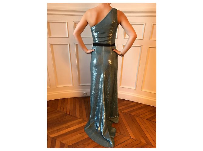 PRADA Kleid T.International XS Synthetisch Blau - Ansicht 4