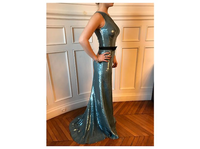 PRADA Kleid T.International XS Synthetisch Blau - Ansicht 5