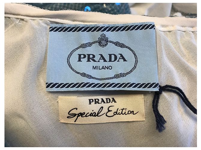 PRADA Kleid T.International XS Synthetisch Blau - Ansicht 6