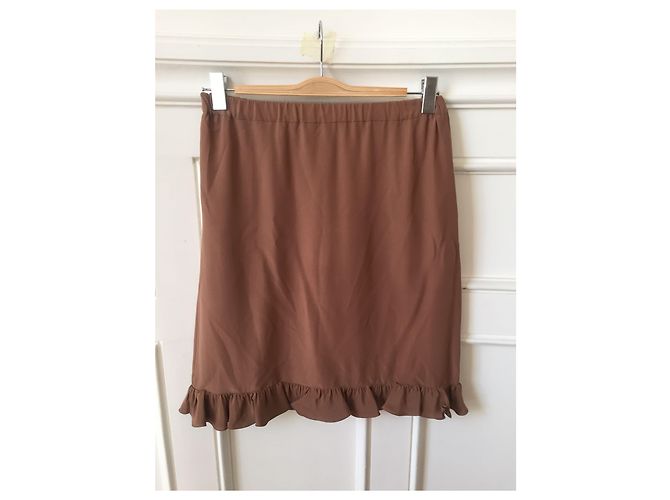 Faldas MARNI T.FR 36 Seda Camello - vista 2
