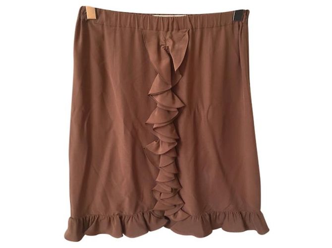Faldas MARNI T.FR 36 Seda Camello - vista 6