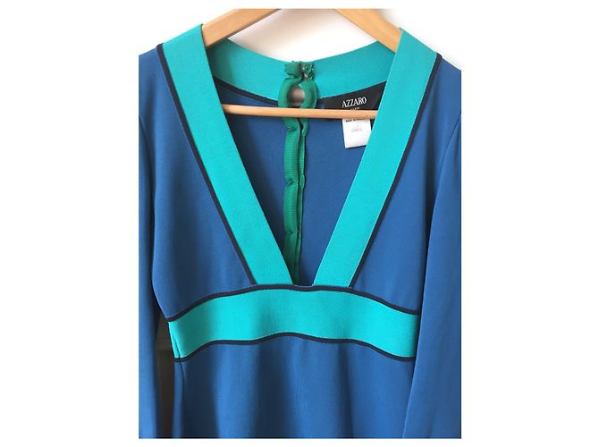 AZZARO Kleid T.International S Viskose Blau - Ansicht 2