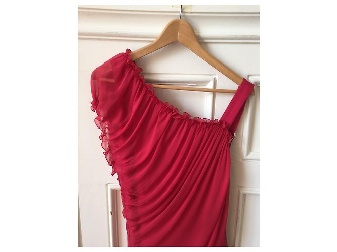 ALBERTA FERRETTI Kleider T.FR 36 Seide Rot - Ansicht 2