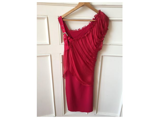 ALBERTA FERRETTI Kleider T.FR 36 Seide Rot - Ansicht 3