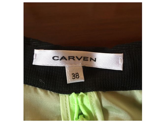 CARVEN Kleider T.FR 38 Seide Grün - Ansicht 4