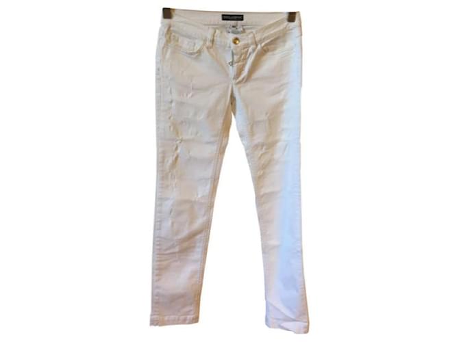 DOLCE & GABBANA Jeans T.FR 36 Algodón Blanco - vista 5
