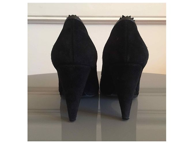 Tacchi MIU MIU T.EU 37.5 Camoscio Nero - vista 3