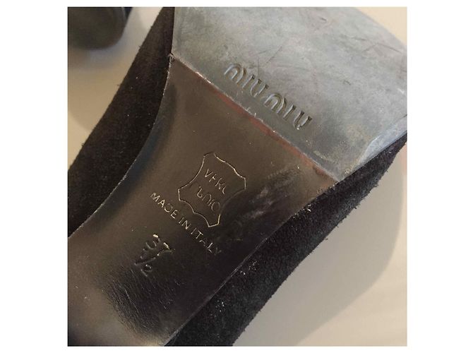 Tacchi MIU MIU T.EU 37.5 Camoscio Nero - vista 5