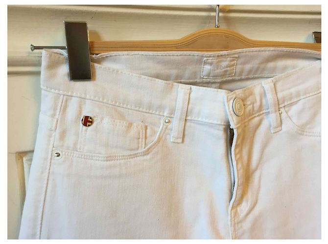 HUDSON Jeans T.FR 36 Cotone Bianco - vista 3